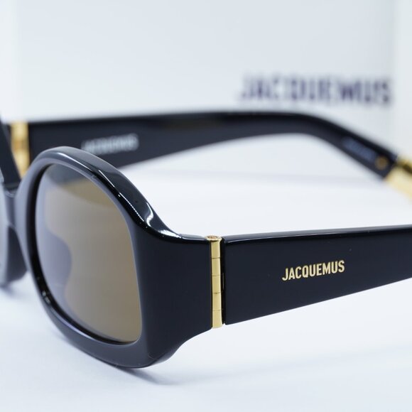Jacquemus COLAPSO JAC/15 C1 Geometric Sunglasses - Black/Brown - Picture 2 of 11